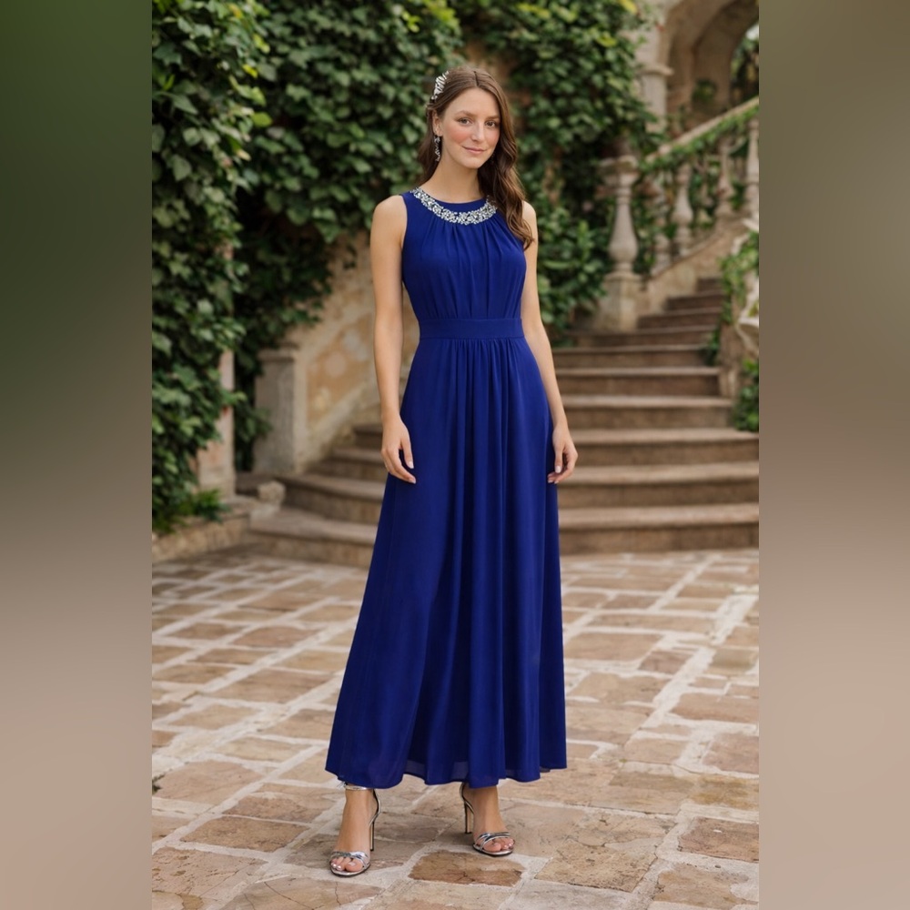 Karina Grimaldi Cobalt Blue Maxi Dress